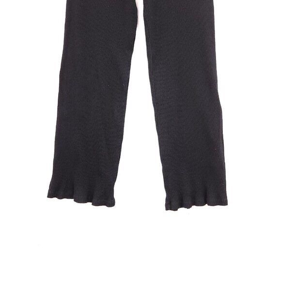 NBD Revolve Eden Jumpsuit Shoulder Tie Straps Ribbed Black Small Crop Straight - Picture 6 of 13